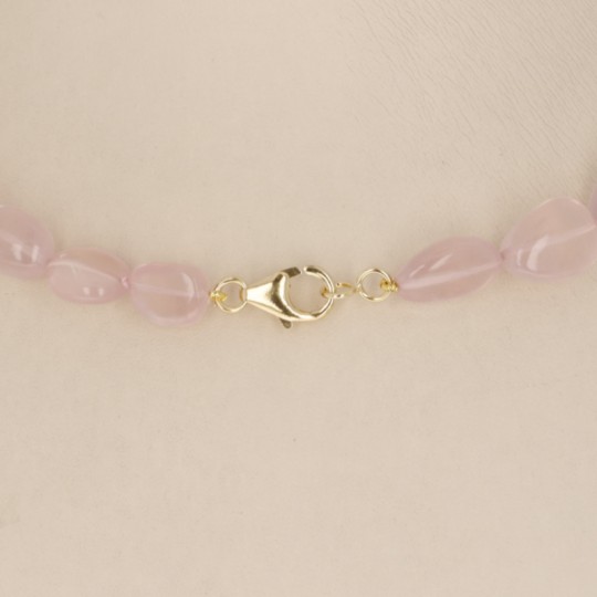 Rose Quartz Necklace in Sasso Scalare
