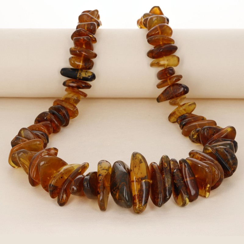 Long Necklace of Mesoamerican Amber