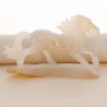 Sculpture horse carved on an agate base
