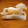 Sculpture horse carved on an agate base