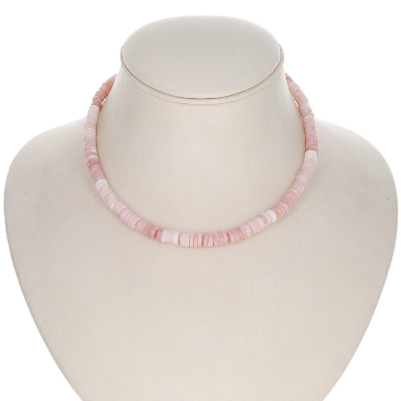 Pink Opal Necklace in Color Steps