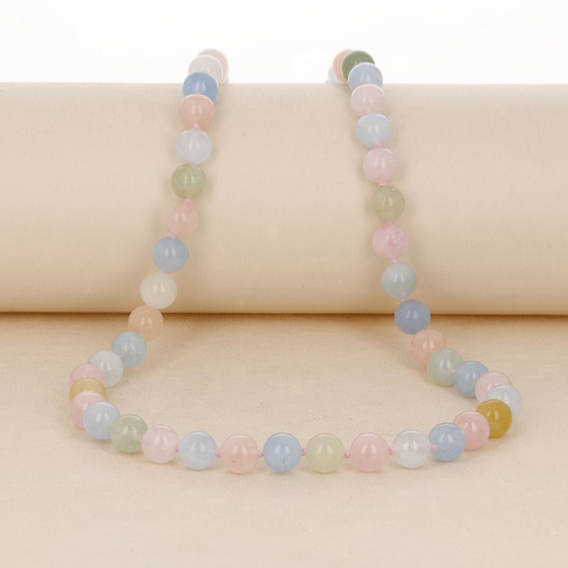 Collana di Acquamarina Multicolore ø 8 mm