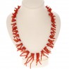 Necklace with Coral and Pearls Keshi