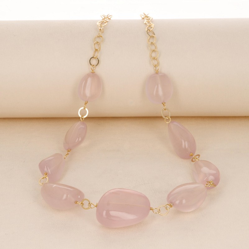 Collier Rose Quartz Sasso Scalar