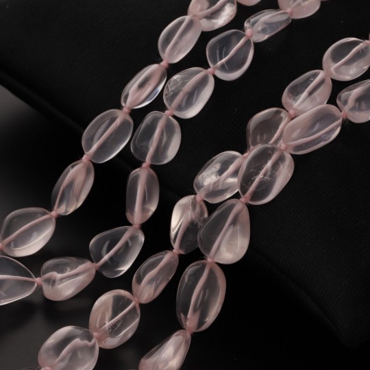 2 Strand Parallel Necklace and Pink Quartz Earrings