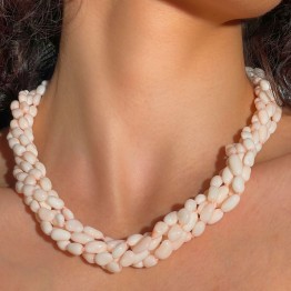 Torchon with 5 threads of Rose Coral