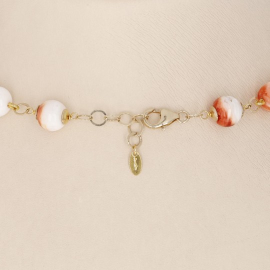 Conchiglia Spiny Rossa Sferica Liscia necklace