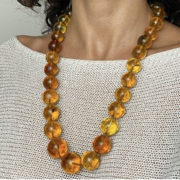 Long Ambra Mesoamerican Necklace
