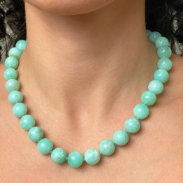 Necklace Crisoprasio Sferico Liscio