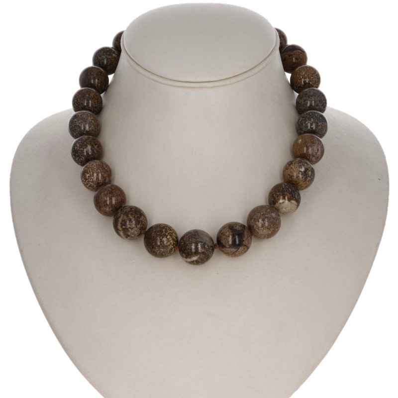 Collana Ossa di Dinosauro Sferico Liscio Scalare