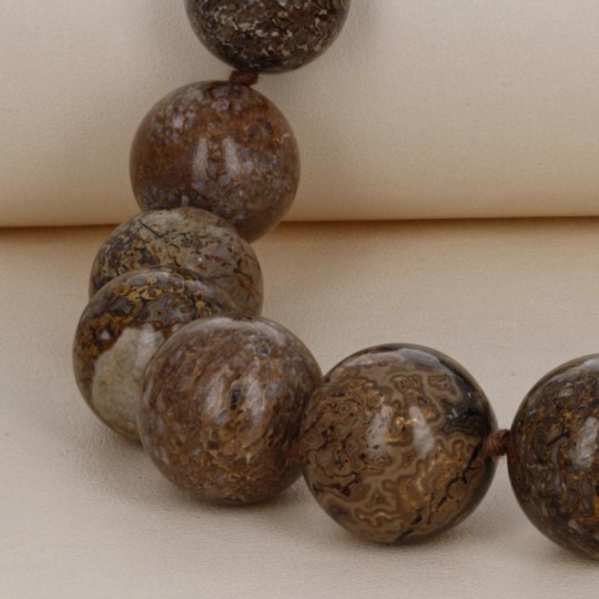 Collana Ossa di Dinosauro Sferico Liscio Scalare