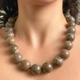 Spherical Dinosaur Bone Necklace