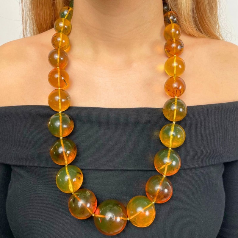 Necklace Ambra Mesoamericana Sferica to Scala 249,16 gr.