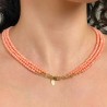 3 Strand Parallel Pink Shell Necklace