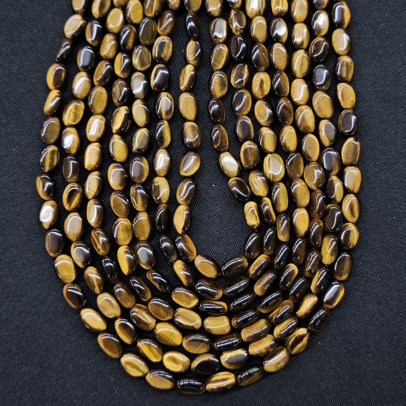 Offerta Lotto 7 Fili Occhio di Tigre Ovale