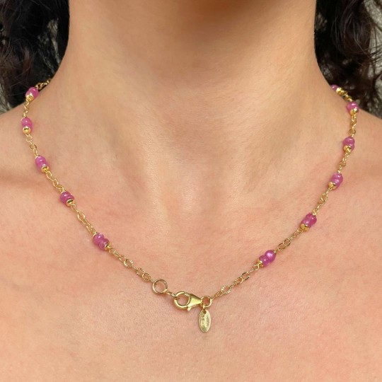 Collier with ruby with asterism