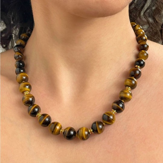 Tiger Eye Necklace in Ladder