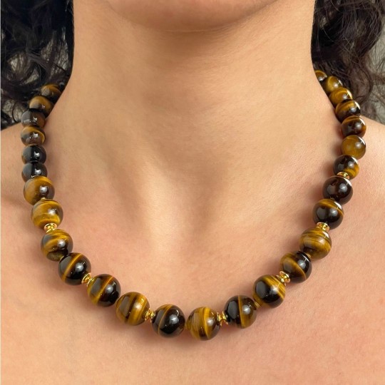 Tiger Eye Necklace in Ladder