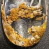 Gemstone quartz with Lodolite Reverse Carving deer