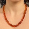 Amber Necklace of the Baltic Honey with Inclusions