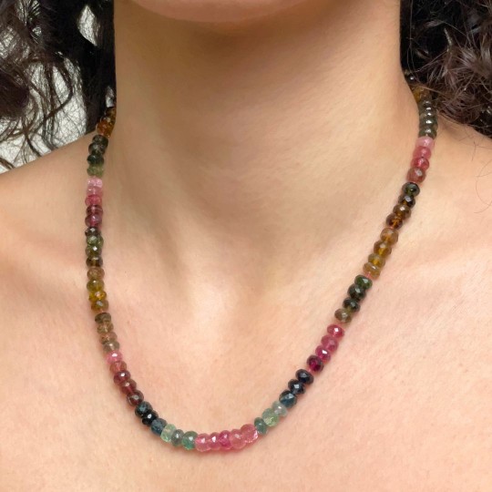 Necklace Tourmaline Multicolor 143 ct.