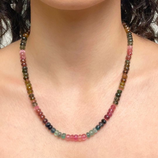 Necklace Tourmaline Multicolor 143 ct.