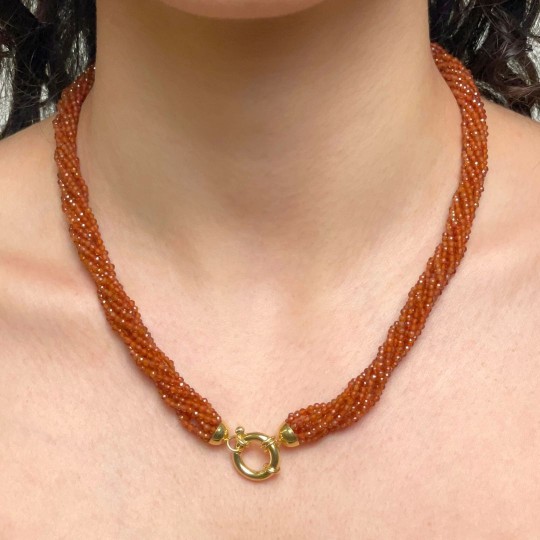 Torchon to 9 Hessonite Granate Wire