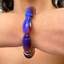 Bracciale di Ambra a Barilotto e Rondella