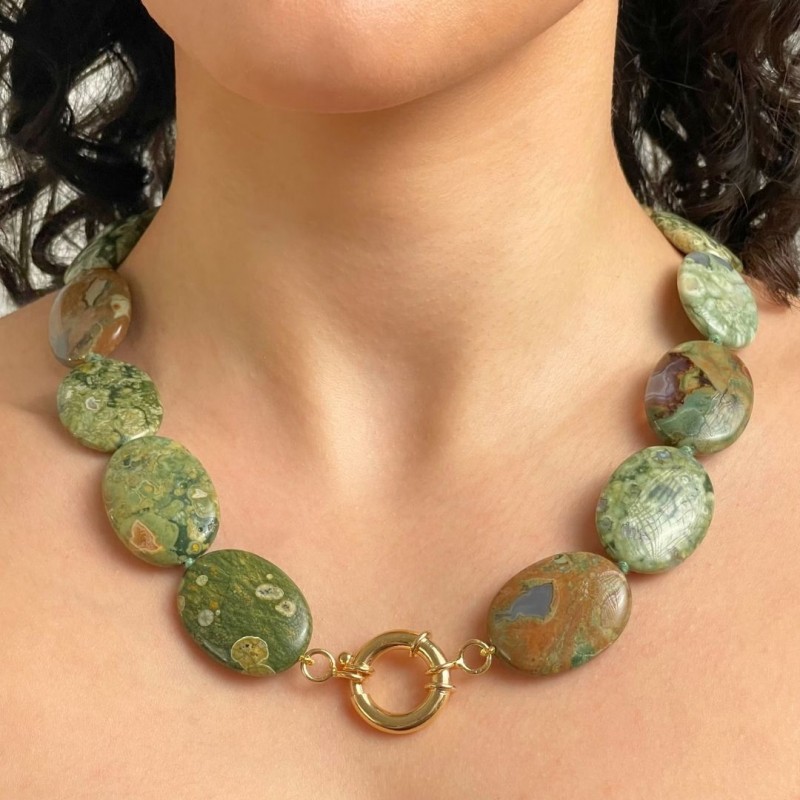 Riolite Necklace with Chaldean Tracks