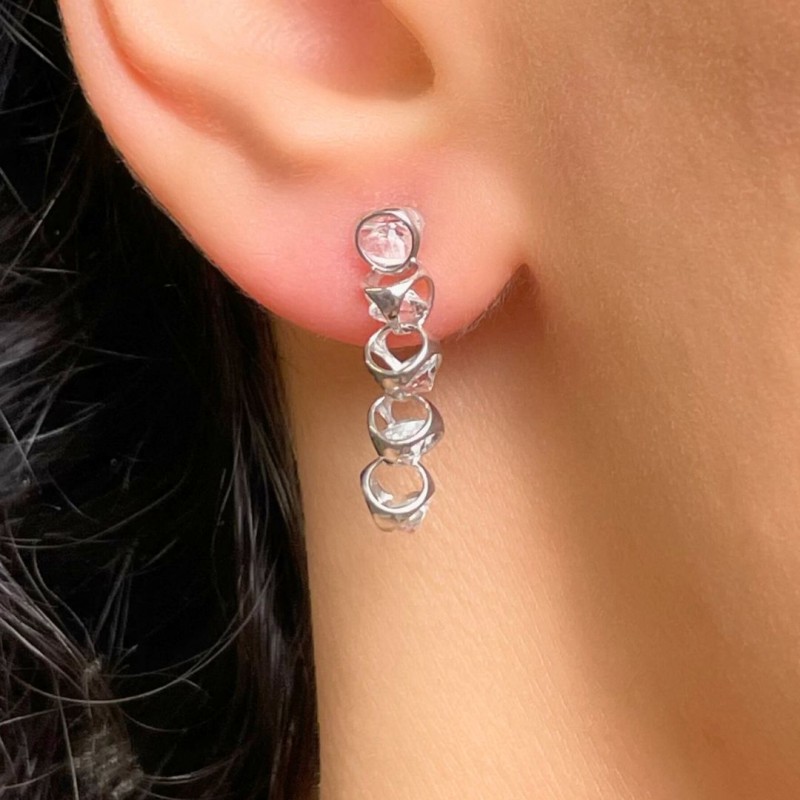 Piramide Earrings with Colorful Topaz