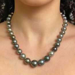 Collana di Perle Tahiti Semiround