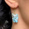 Earrings with larimar in Chips