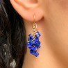 Earrings with Lapis in Chips