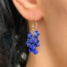 Earrings with Lapis in Chips