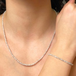 White Diamonds Necklace and Bracelet
