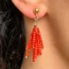 Red Coral Cyuff Earrings