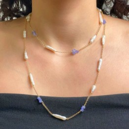 Chanel with Baroque Pearls Extension and Tanzanite