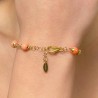 Orange Rose Coral Bracelet