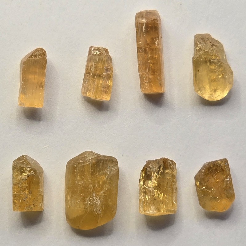 Offerta Lotto 8 Pietre Grezze di Topazio Imperiale