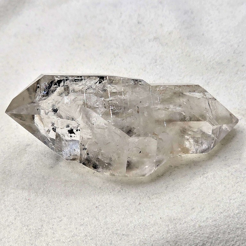 Pietra di Quarzo Ialino Biterminato Grezzo ø 6,5x2,5 cm