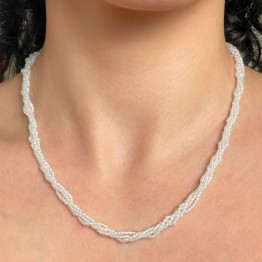 Torchon a 4 fili di Topazio Incolore