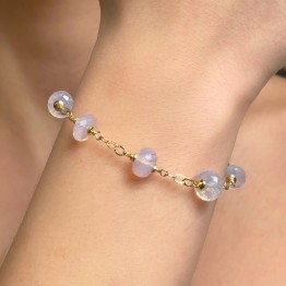 Lavender Quartz Bracelet in Washer
