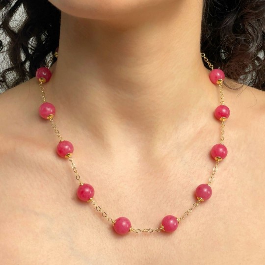 Collier con Rodonite Sferica