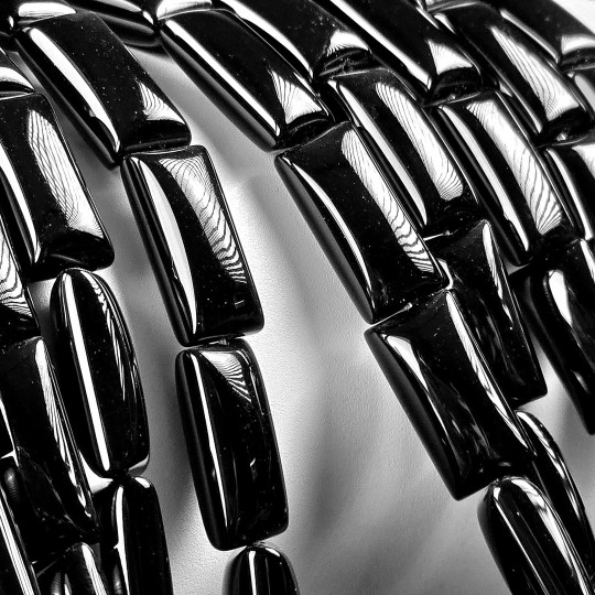 Agata Nera Rettangolare Wire