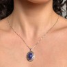 Pendente con Tanzanite Cabochon Ovale 8,50 Ct.