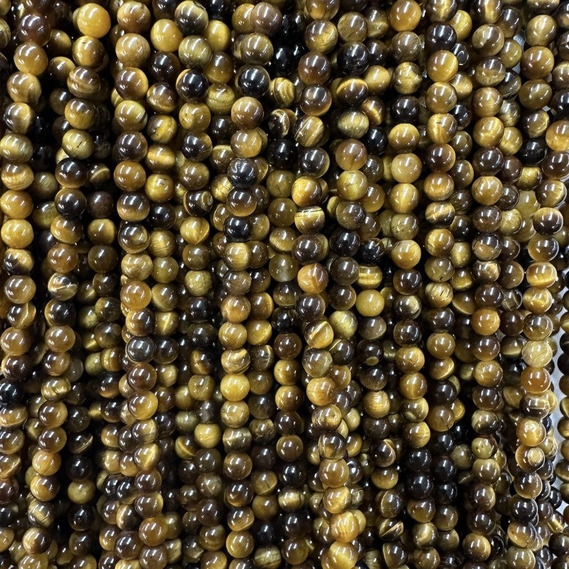 Filo di Occhio di Tigre Naturale Sferico ø 8 / 8,5 mm