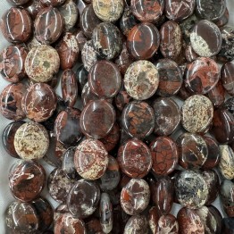 Strand Variegated dialasper Oval flat Ø 14 x 16 mm