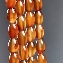 Agata Arancio Taglio Oliva wire ø 14x9,5 mm