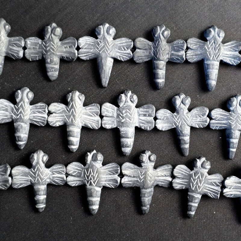 Filo di Diaspro nero a Libellula