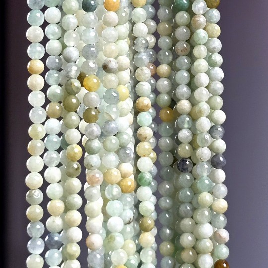 Filo di Giada Multicolore Sferica Liscia ø 4 mm